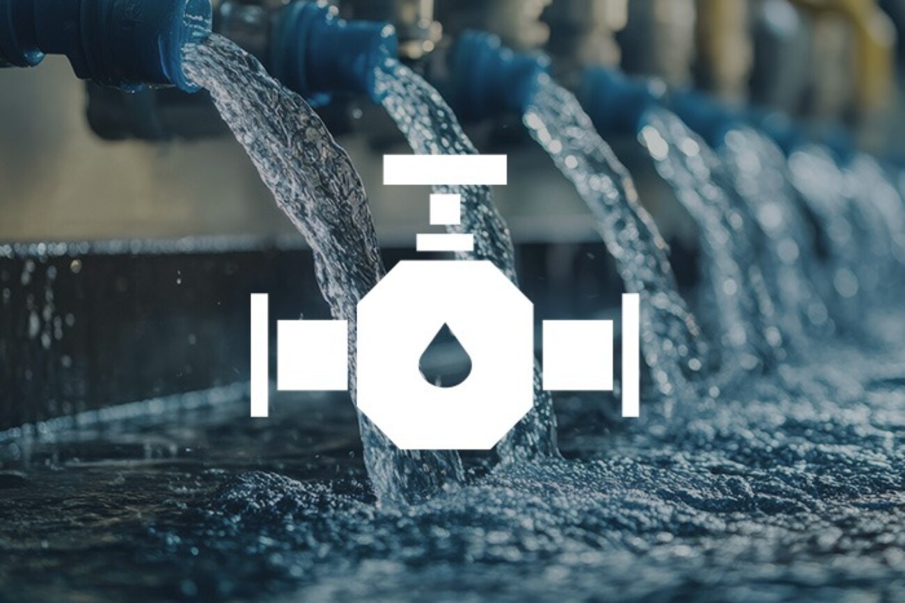 installation hydraulique avec pictogramme d'un raccord fluidique