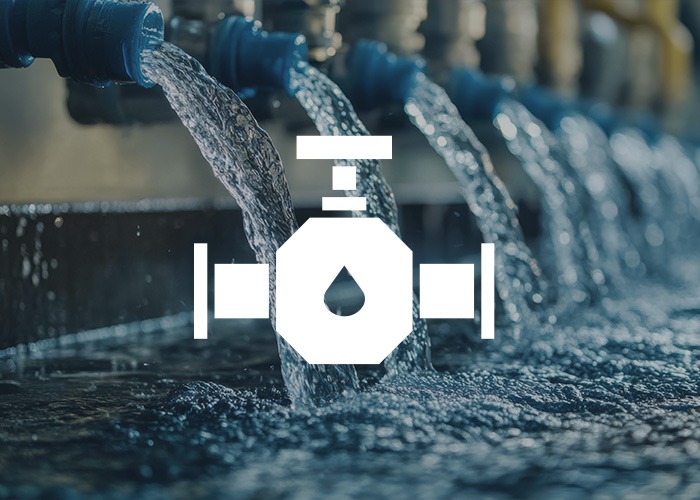 installation hydraulique avec pictogramme d'un raccord fluidique