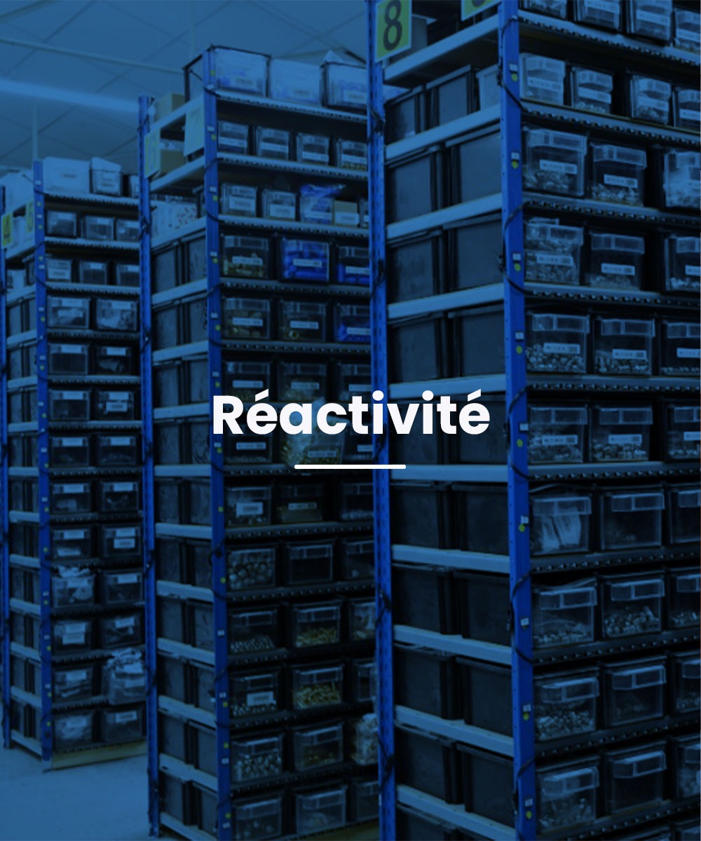 stocks de produits représentant la valeur de réactivité du groupe