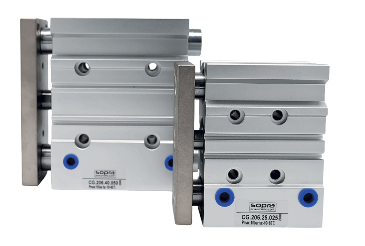 Vérin compact guidé