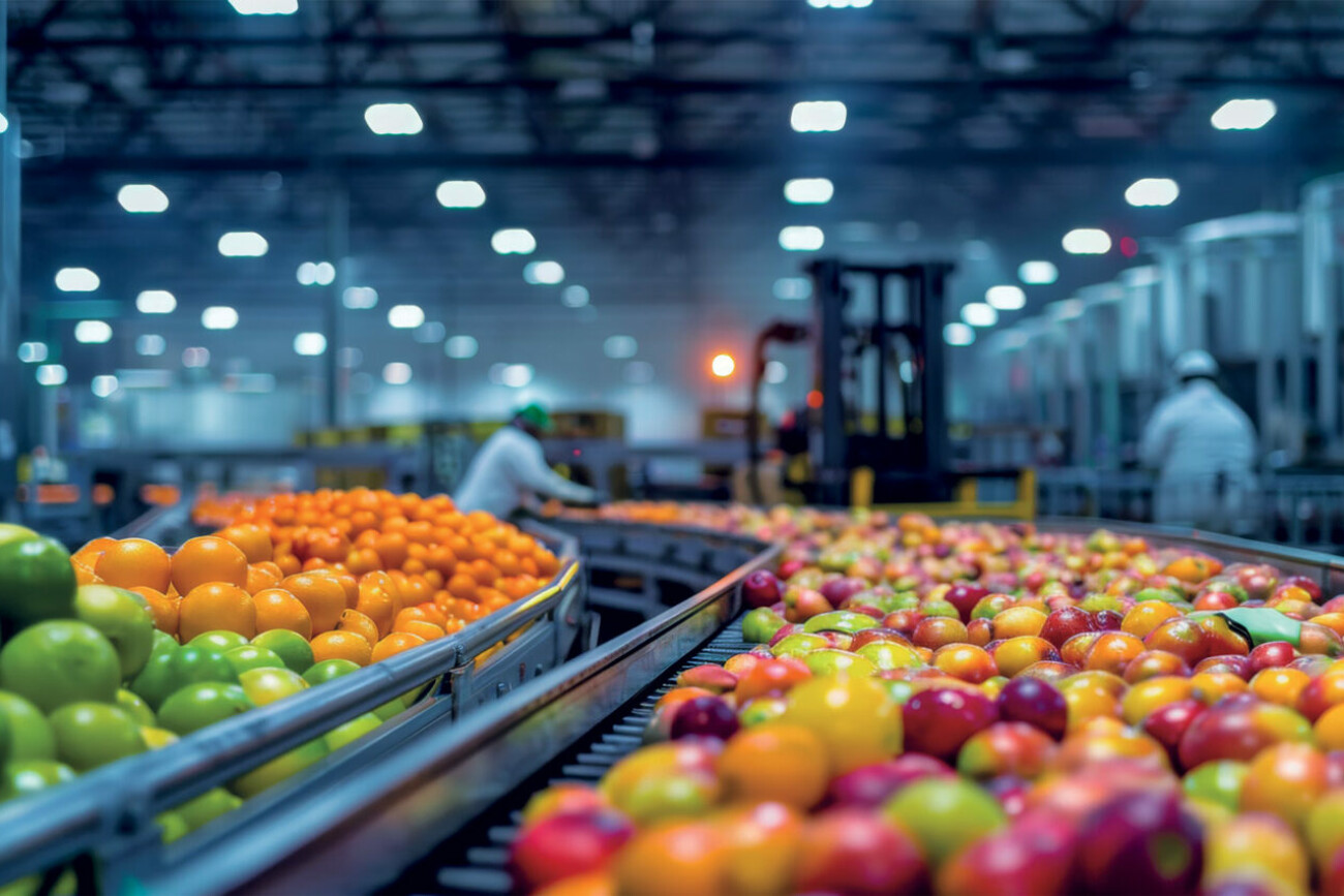 Usine de préparation fruits