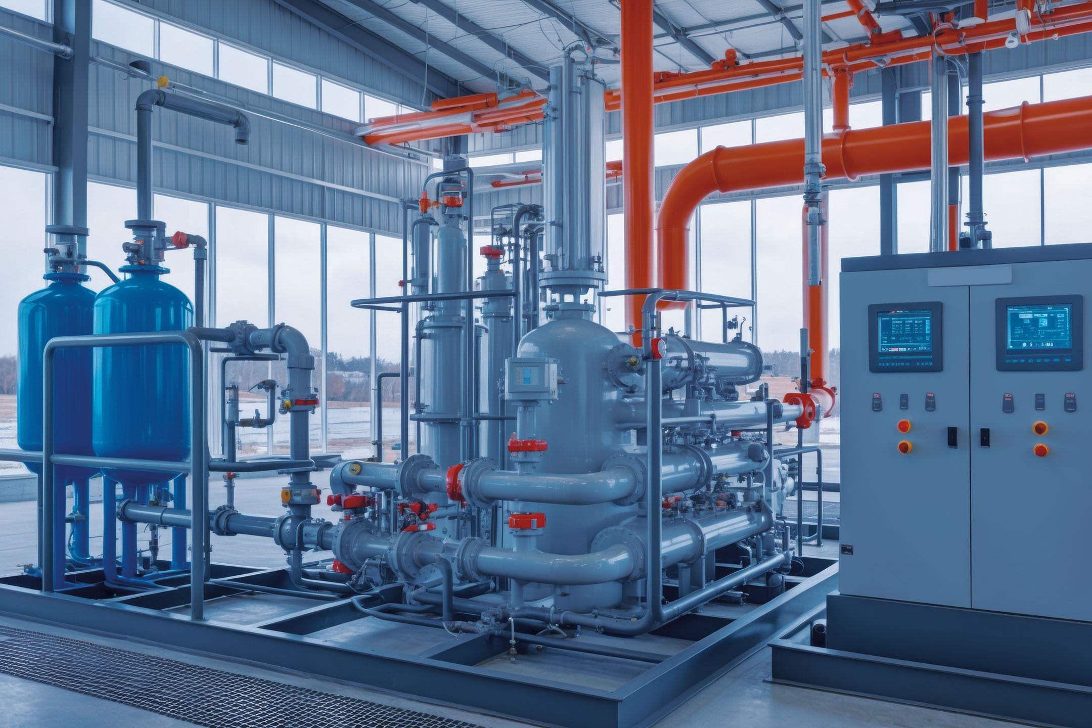Skid de process pour le traitement des eaux industriels