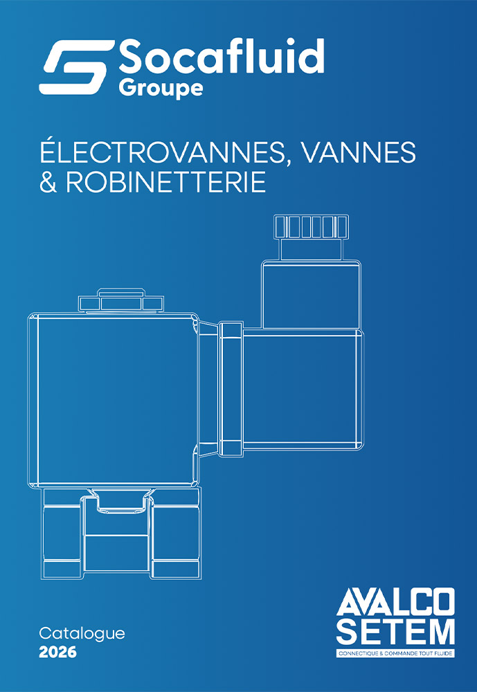 Catalogue vannes, électrovannes et robinetterie industrielle du groupe socafluid et des produits de la marque Setem
